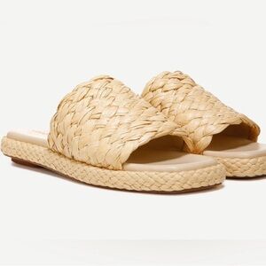 Vince Rumi Raffia Slides